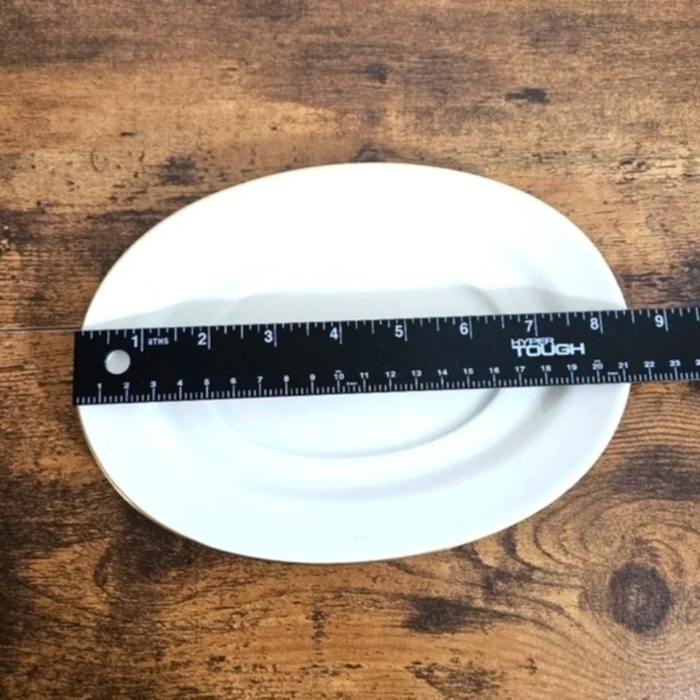 LENOX American‎ Home Gold Oval Platter Ivory Fine China Gravy Underplate 9